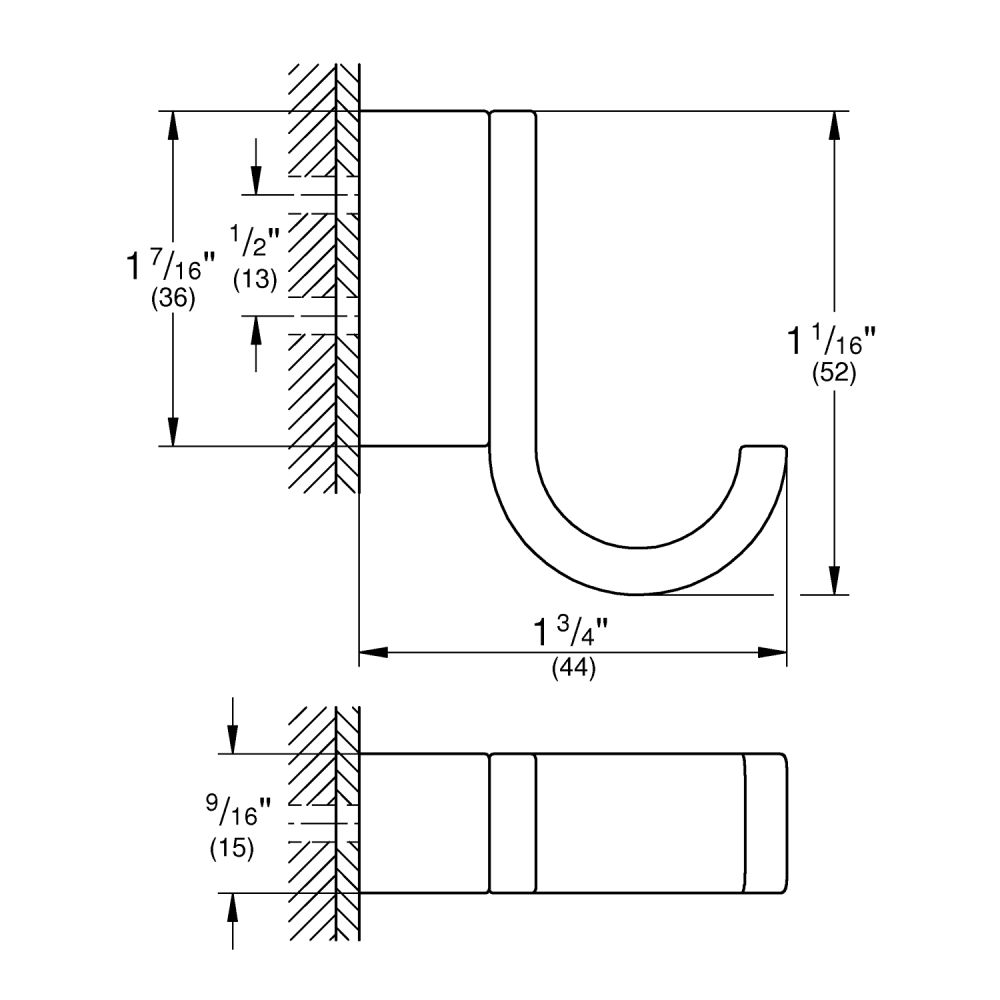 Крючок GROHE Selection, темный графит матовый (41039AL0)