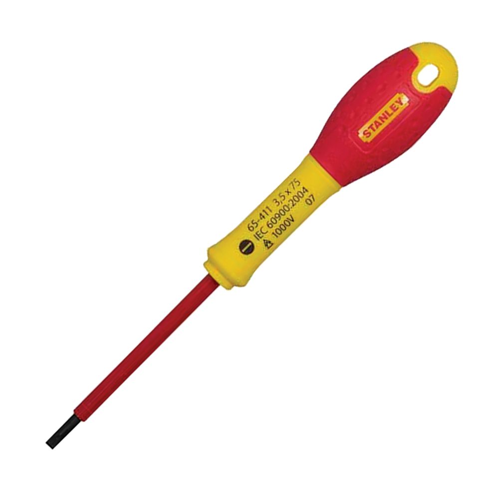 Отвертка электрика FatMax под прямой шлиц STANLEY 0-65-411, 3,5х75 мм