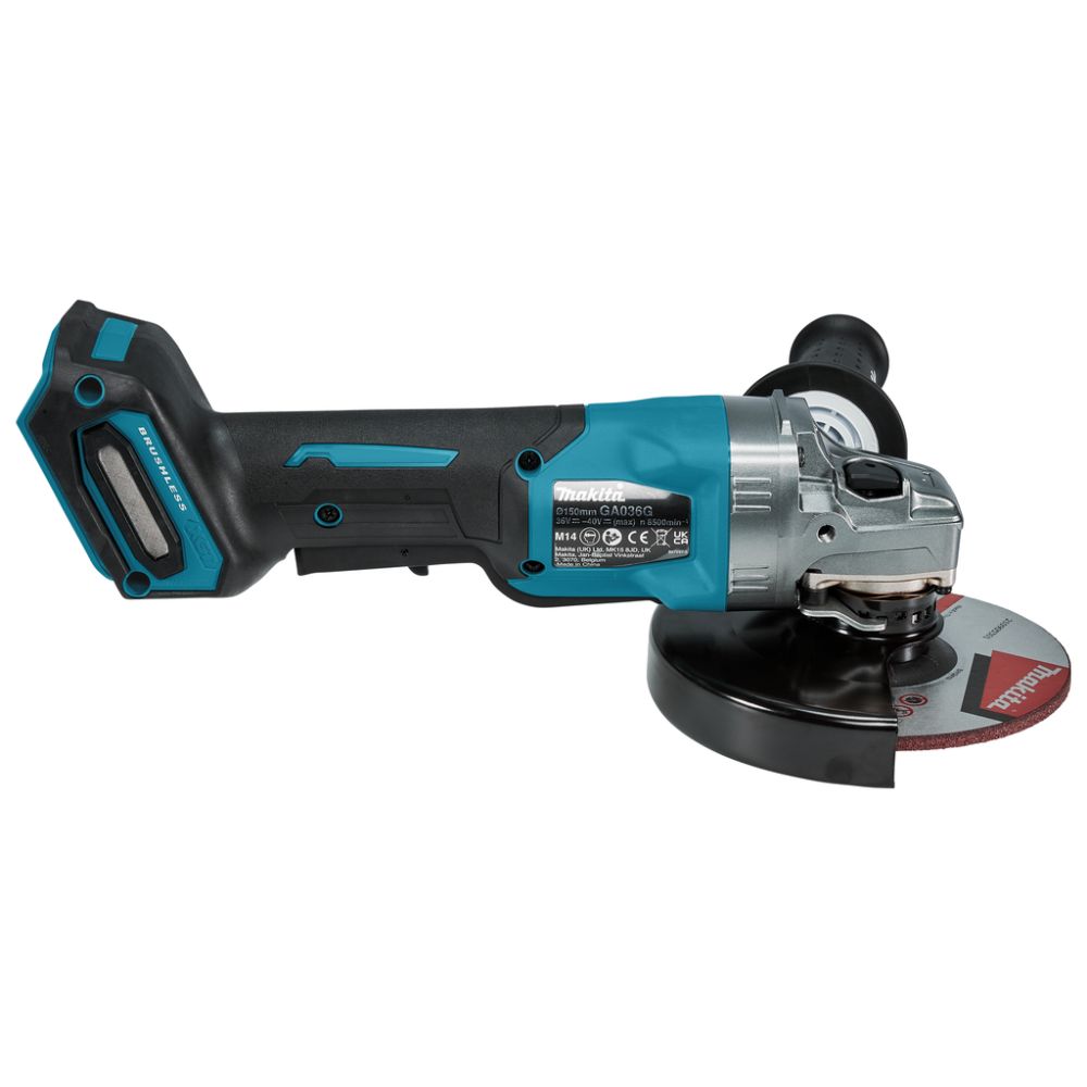 Аккумуляторная угловая шлифмашина Makita GA036GZ, 40 В, 150 мм, 8500 об/мин, без АКБ и ЗУ