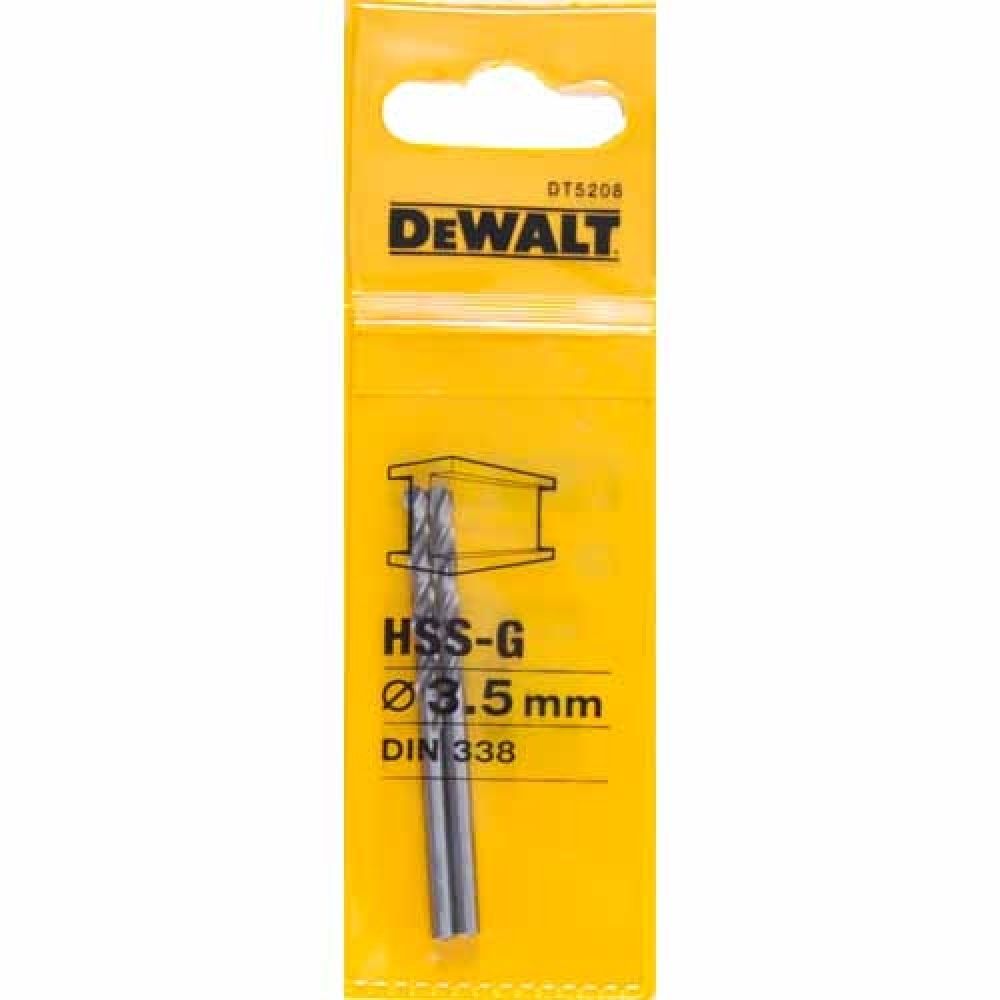 Сверло DEWALT DT5208, по металлу HSS-G, 3.5 x 70 x 39 мм, 2 шт.