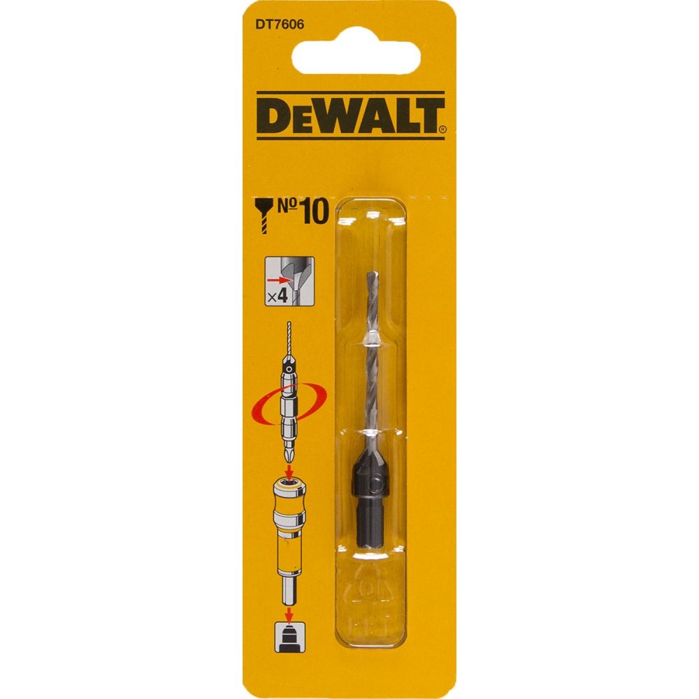 Пилотное сверло с зенкером DEWALT Flip&Drive, 3.1x50 мм, 1 шт. (DT7606-XJ)