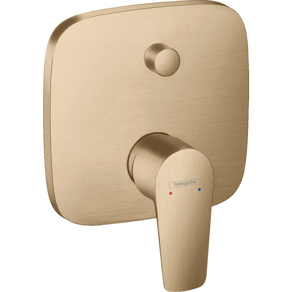 Внешняя часть смесителя для ванны hansgrohe Talis E скрытого монтажа, со встроенной защитной комбинацией 71474140, шлифованная бронза