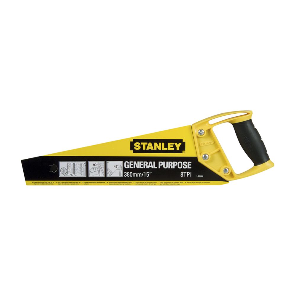 Ножовка по дереву STANLEY General Purpose с закаленным зубом 1-20-084, 8х380 мм