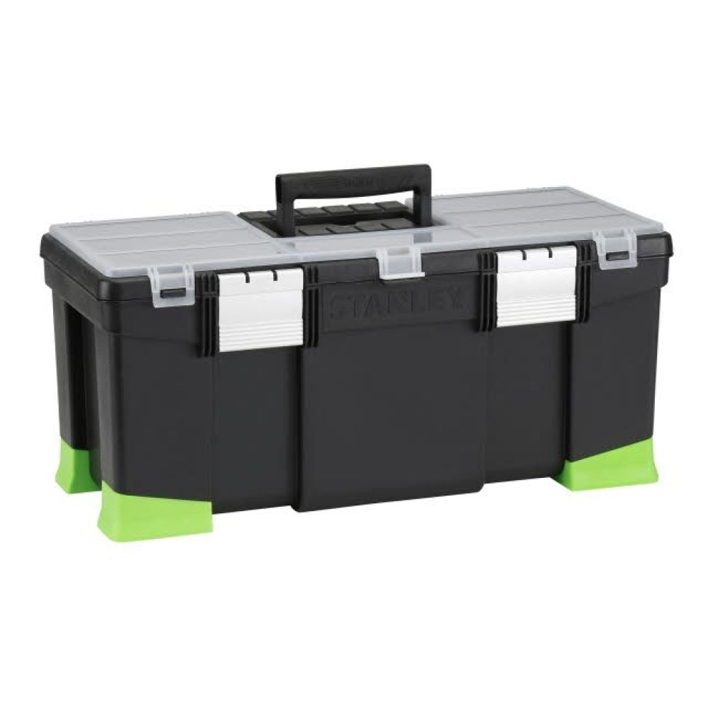 Ящик инструментальный HI VIS пластмассовый с органайзерами, лотком и алюминиевыми замками 22 STANLEY 1-95-838