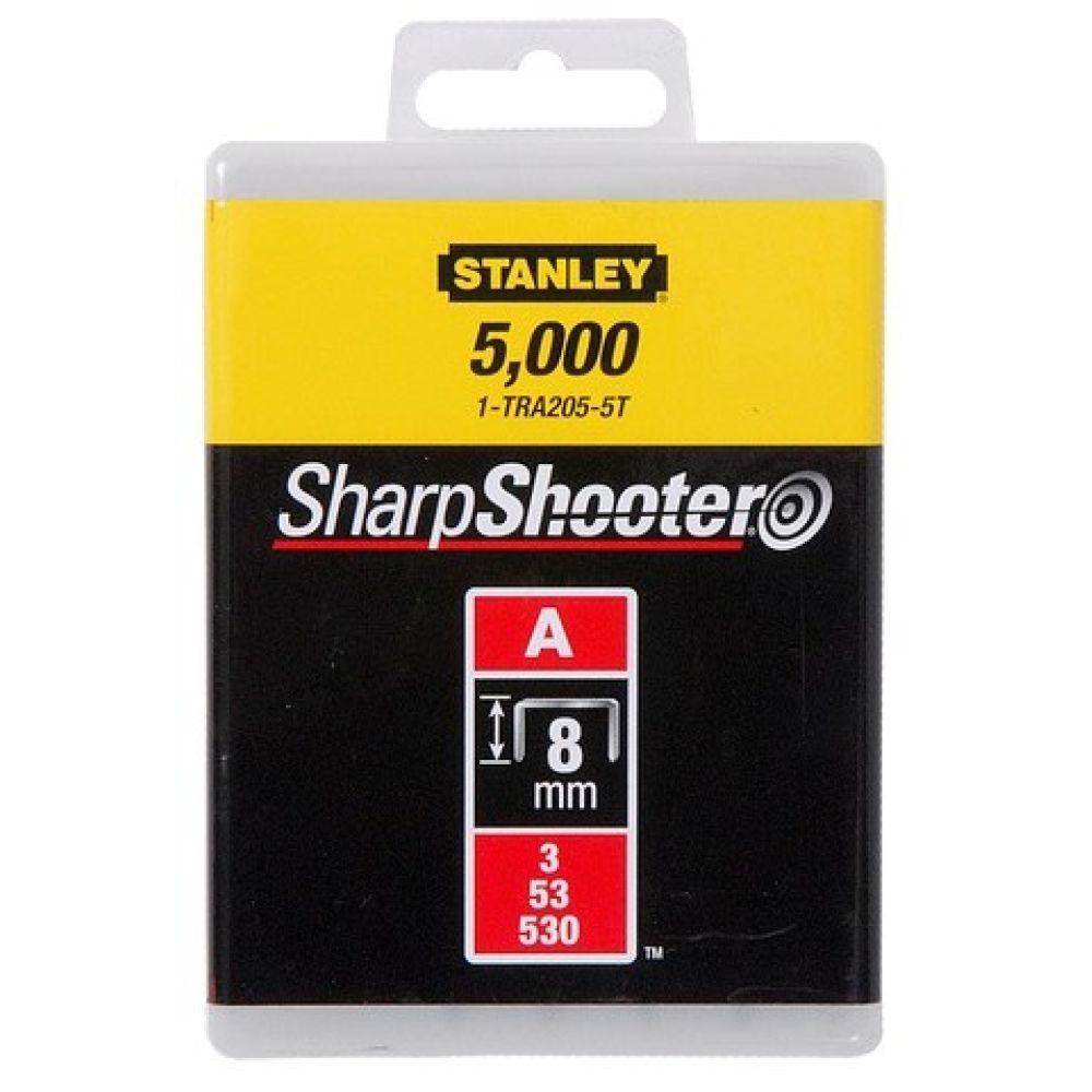 Скоба для степлера Light Duty STANLEY 1-TRA205-5T, тип A (5/53/530) 8 мм/5/16x5000 шт.