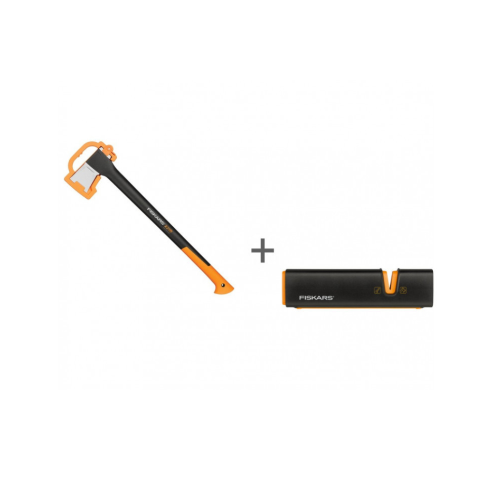 Топор-колун Fiskars L, X21 + точилка Xsharp, 1019333