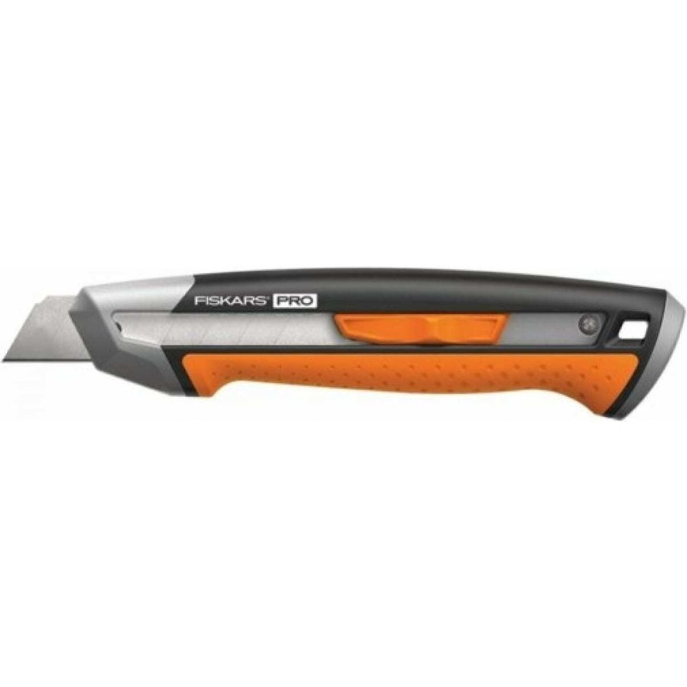 Нож строительный Fiskars CarbonMax с выдвижным сменным лезвием 18 мм, 1027227