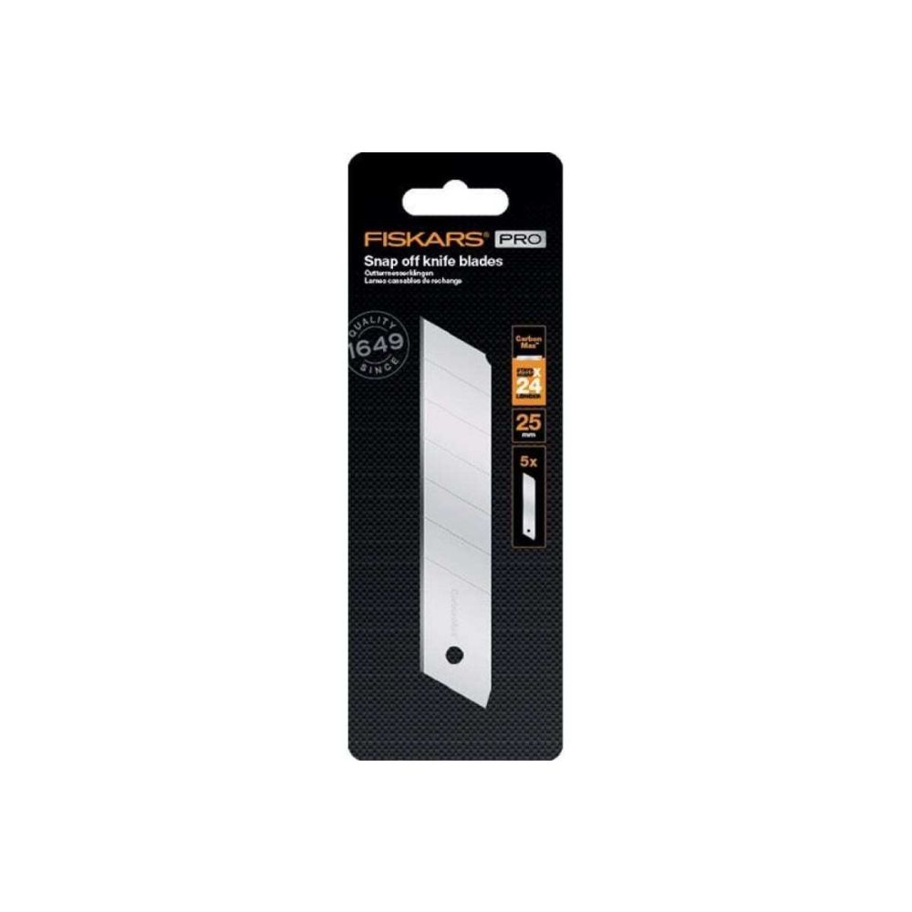 Лезвия сменные для ножа Fiskars CarbonMax 25 мм, 5 шт, 1027233