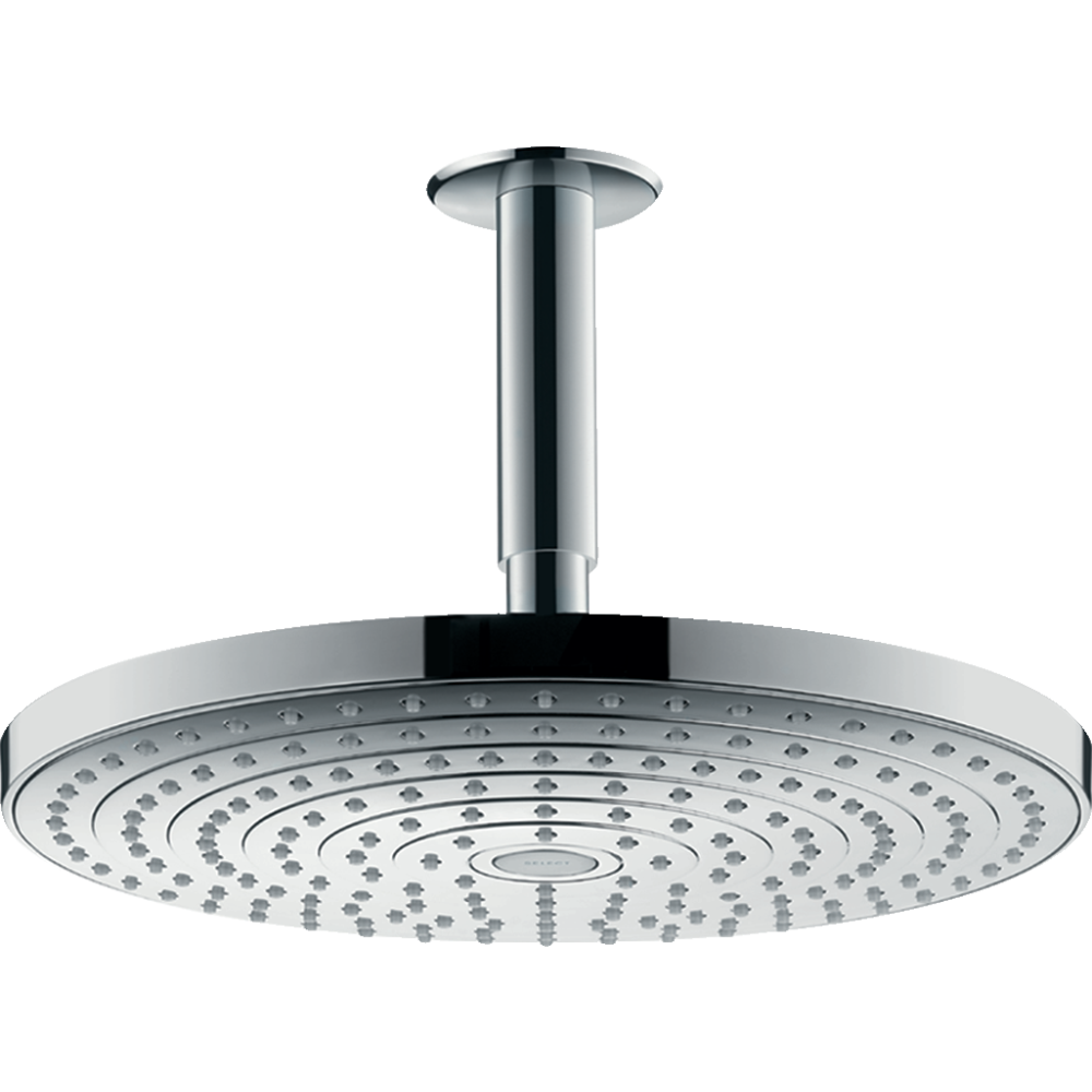 Верхний душ hansgrohe Raindance Select S 300 2jet с потолочным кронштейном 27337000, хром