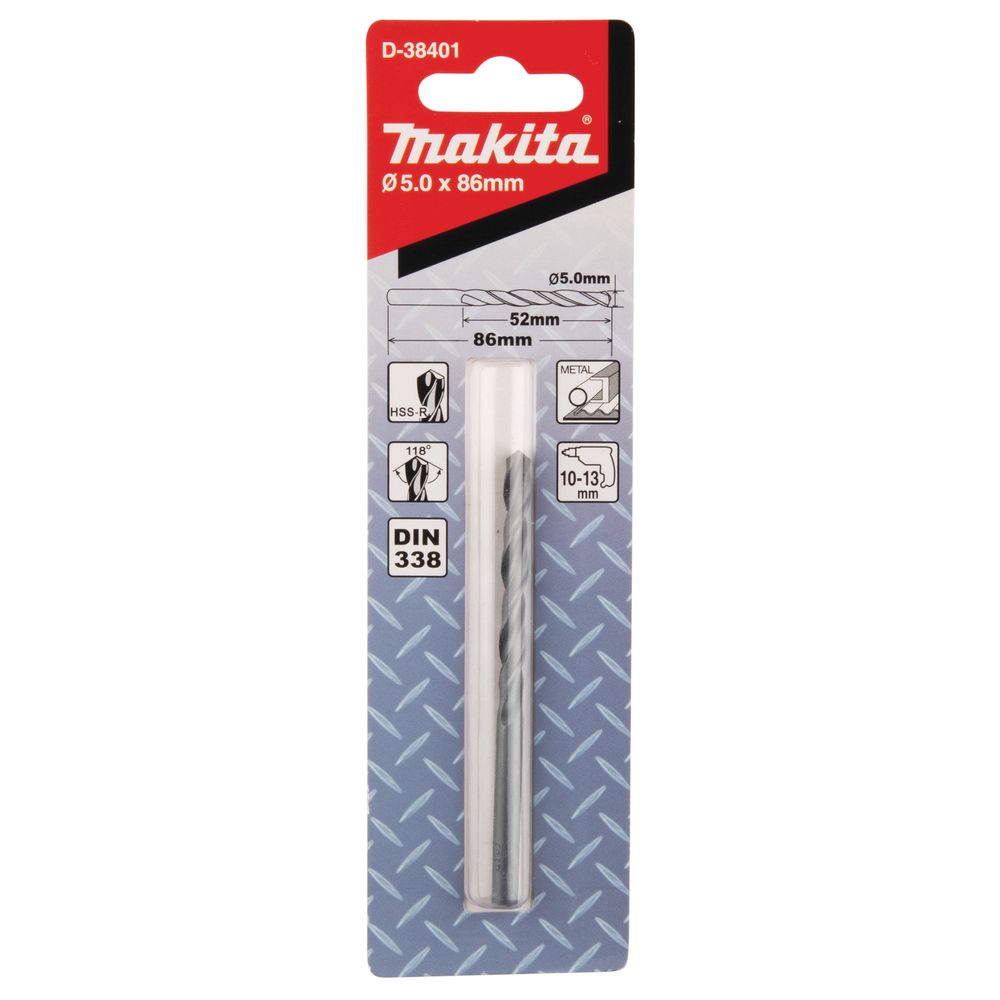 Сверло по металлу Makita HSS-R 5х52x86, D-38401