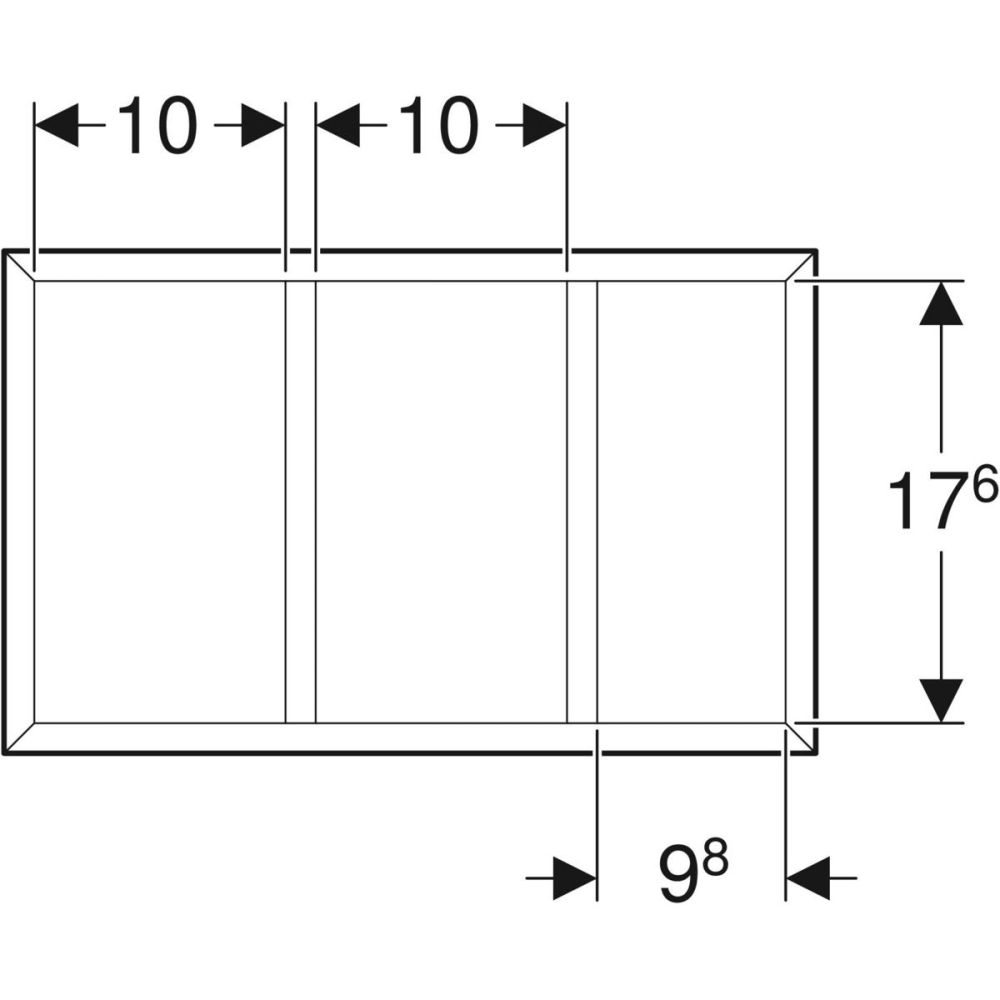 Перегородка для выдвижного ящика Geberit h-образная, темно-серый, 500.676.00.1