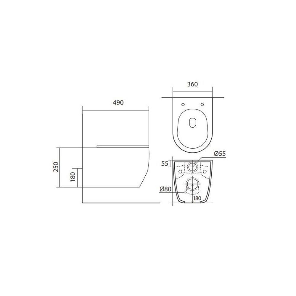 Унитаз Aquatek ЕВРОПА подвесной с сиденьем с микролифтом, белый AQ1106-00
