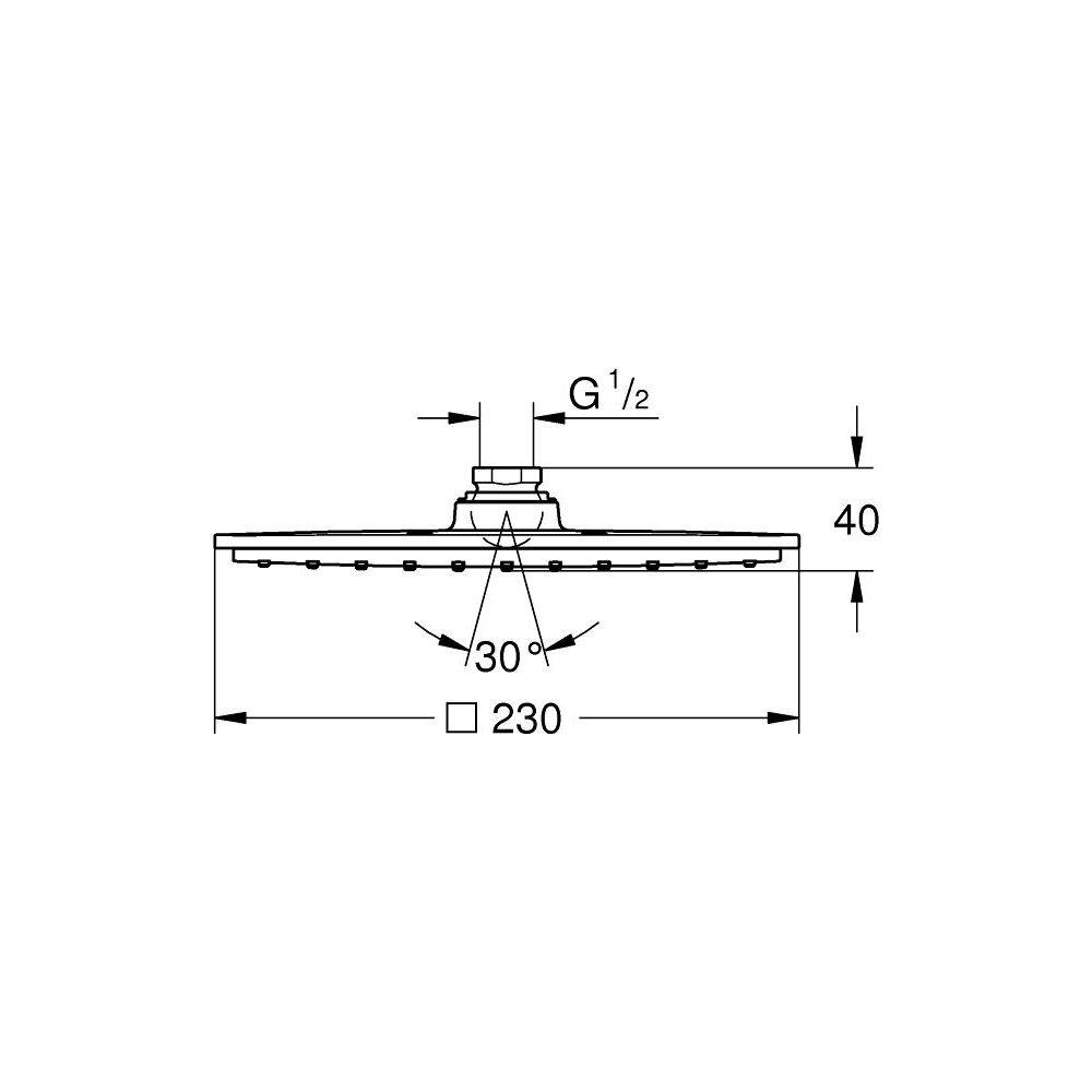 Верхний душ GROHE Rainshower Allure 230, 1 режим, хром (27479000)