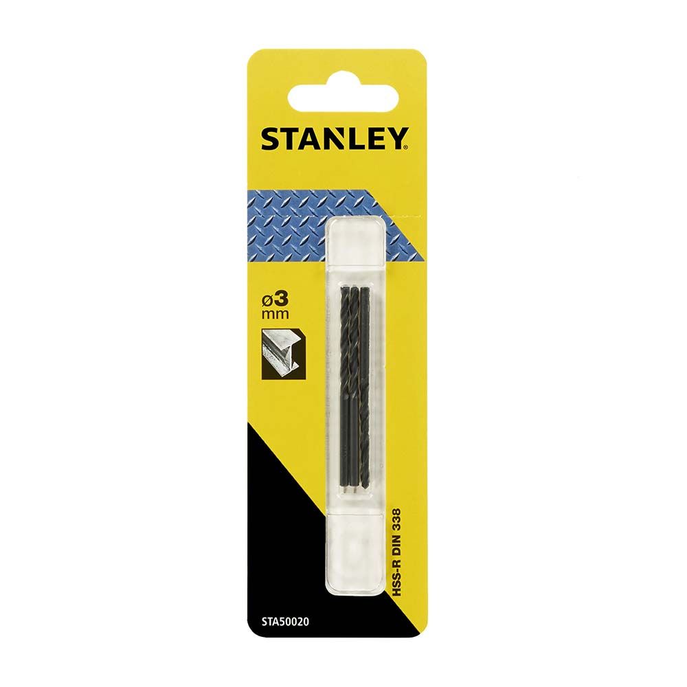 Сверло по металлу STANLEY STA50020, HSS-R 3x61x33 мм, 3шт