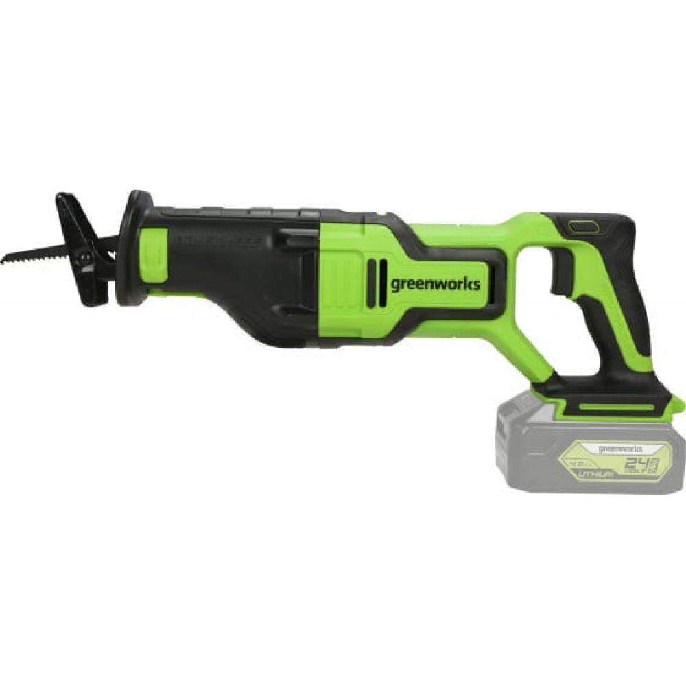 Пила сабельная аккумуляторная Greenworks, 24V, бесщеточная, без АКБ и ЗУ, 1200407