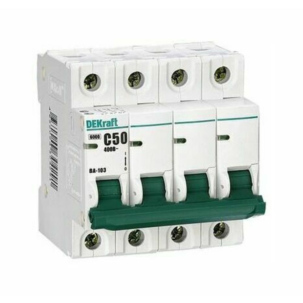 Автоматический выключатель DEKraft 4P 40А, C ВА-103 6 кА, 12110DEK