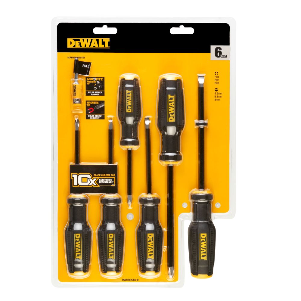 Набор из 6 отверток DEWALT, DWHT62056-0