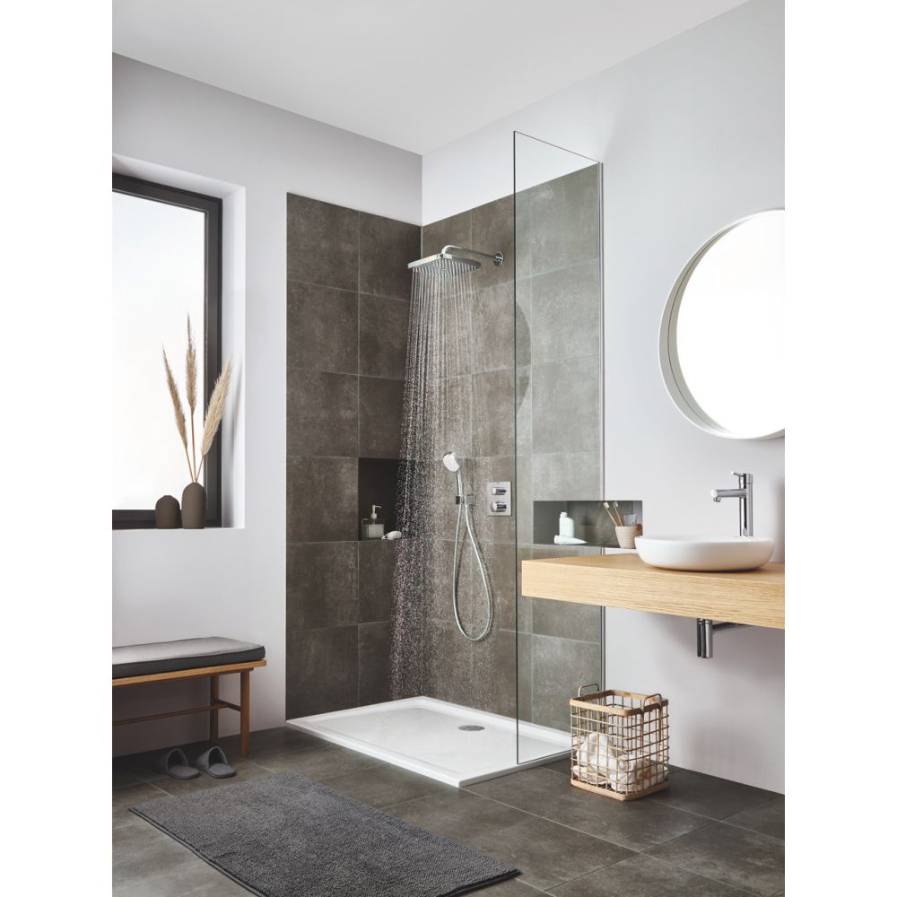 Верхний душ GROHE Tempesta Cube 250, 9,5 л/мин, 1 режим, 380 мм, хром (26682000)