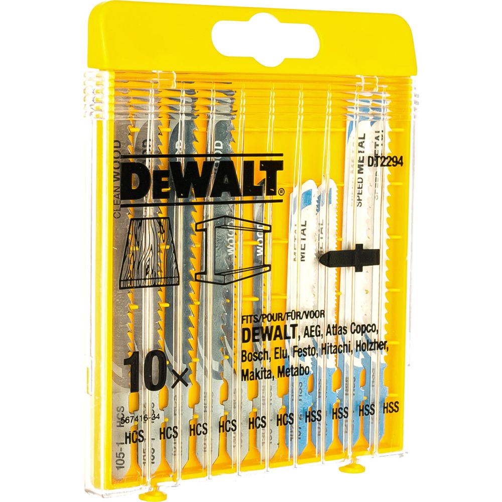 Пилки для лобзика по металлу/дереву DEWALT DT2294, 10 шт.