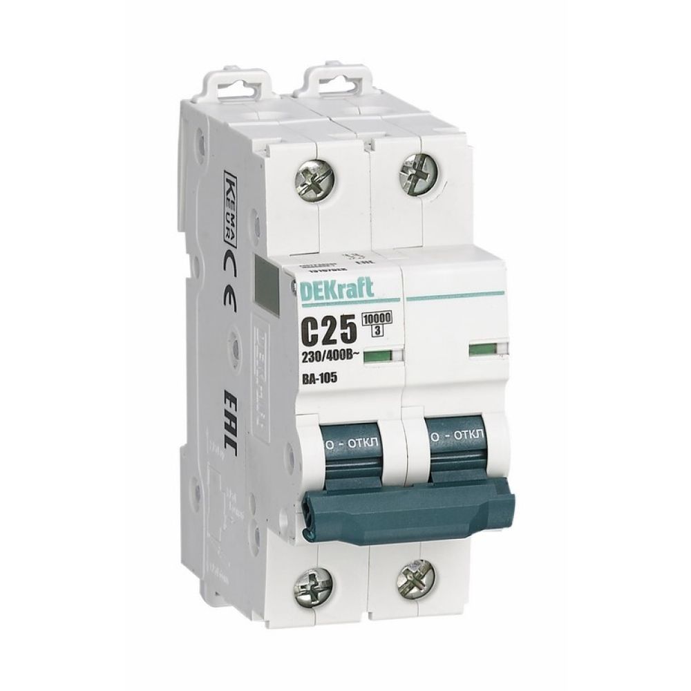 Автоматический выключатель DEKraft 2P 20А, B ВА-105 10 кА, 13118DEK