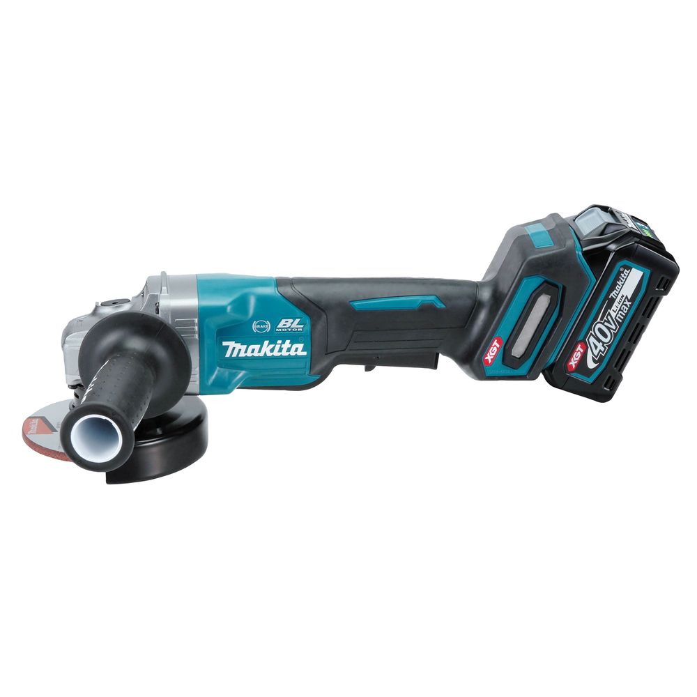 Аккумуляторная угловая шлифмашина Makita GA012GM201, 40 В, 115 мм, 8500 об/мин, с 2 АКБ 4 Ач и ЗУ, в кейсе MakPac