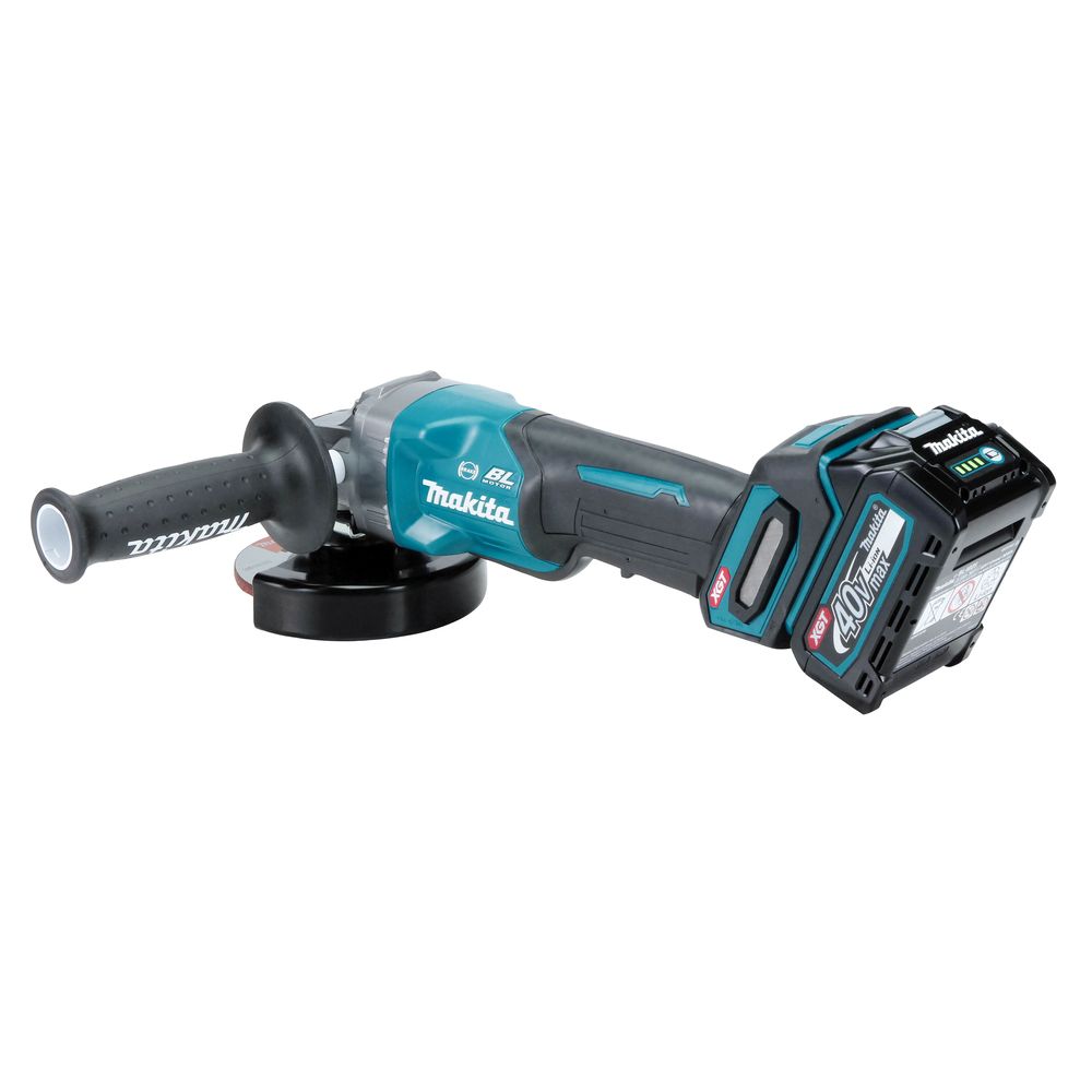 Аккумуляторная угловая шлифмашина Makita GA012GM201, 40 В, 115 мм, 8500 об/мин, с 2 АКБ 4 Ач и ЗУ, в кейсе MakPac