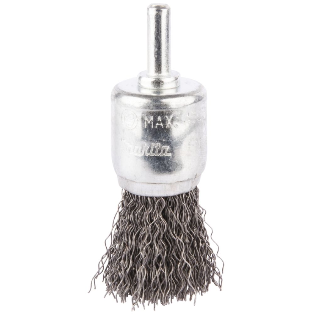 Щетка проволочная кистевая Makita (d25 мм, толщ. проволоки 0.3 мм, гофрированная, металл, 6 мм), D-40026