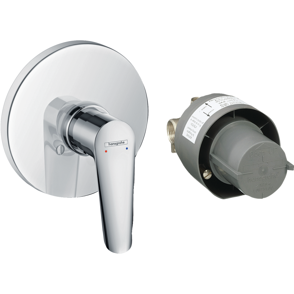Смеситель для душа hansgrohe Logis E скрытого монтажа, в комплекте с монтажной частью 71608000, хром