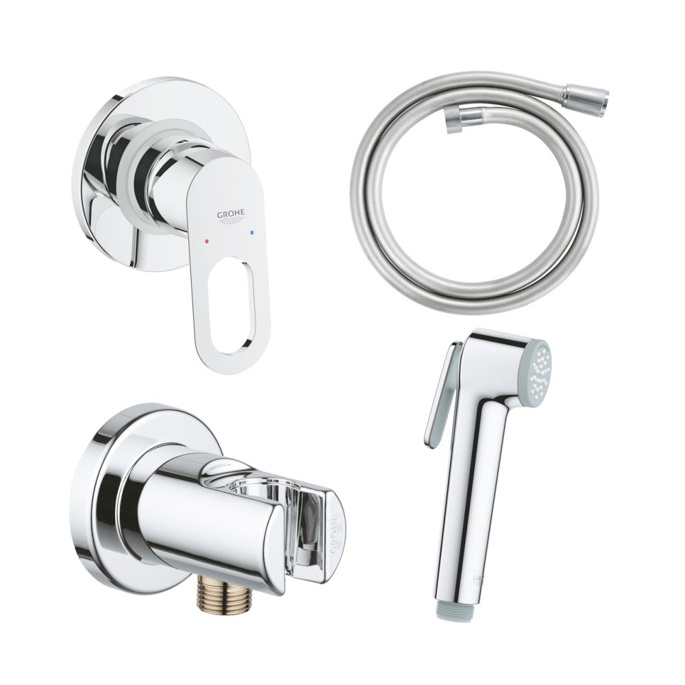 Набор для гигиенического душа GROHE BauLoop скрытого монтажа, хром (125078)