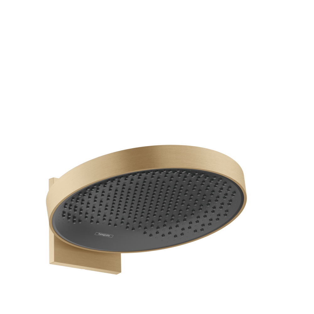 Верхний душ hansgrohe Rainfinity 360 1jet с настенным креплением 26230140, шлифованная бронза