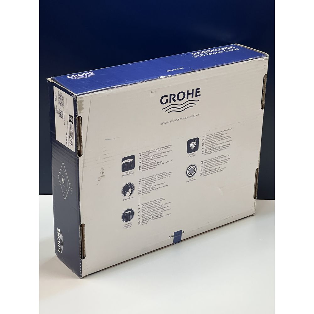 Верхний душ GROHE Rainshower 310 Mono, 9,5 л/мин, 1 режим, белая луна (26568LS0/U), уцененный товар