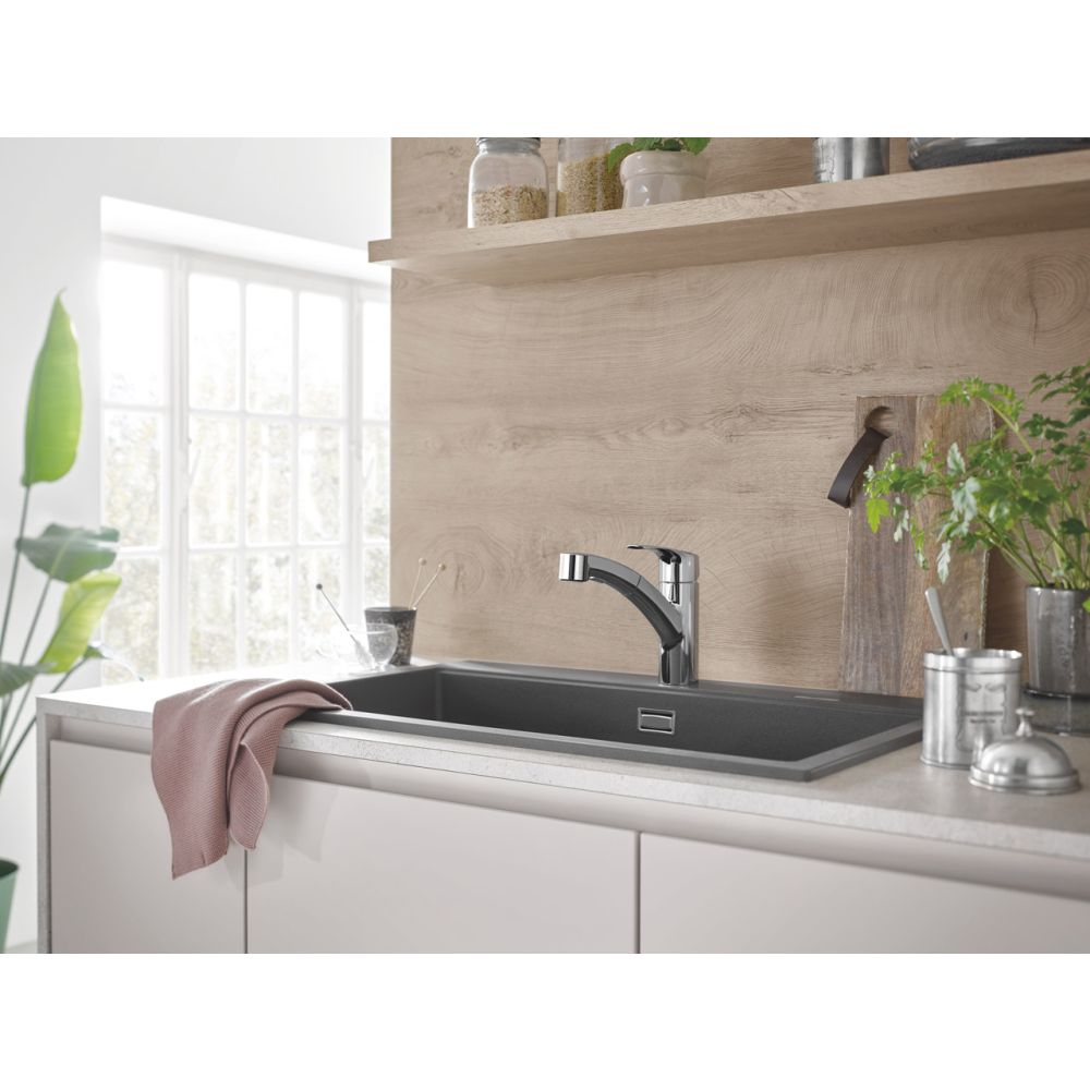 Смеситель для кухонной мойки GROHE Eurosmart с вытяжным душем, хром (30305001)