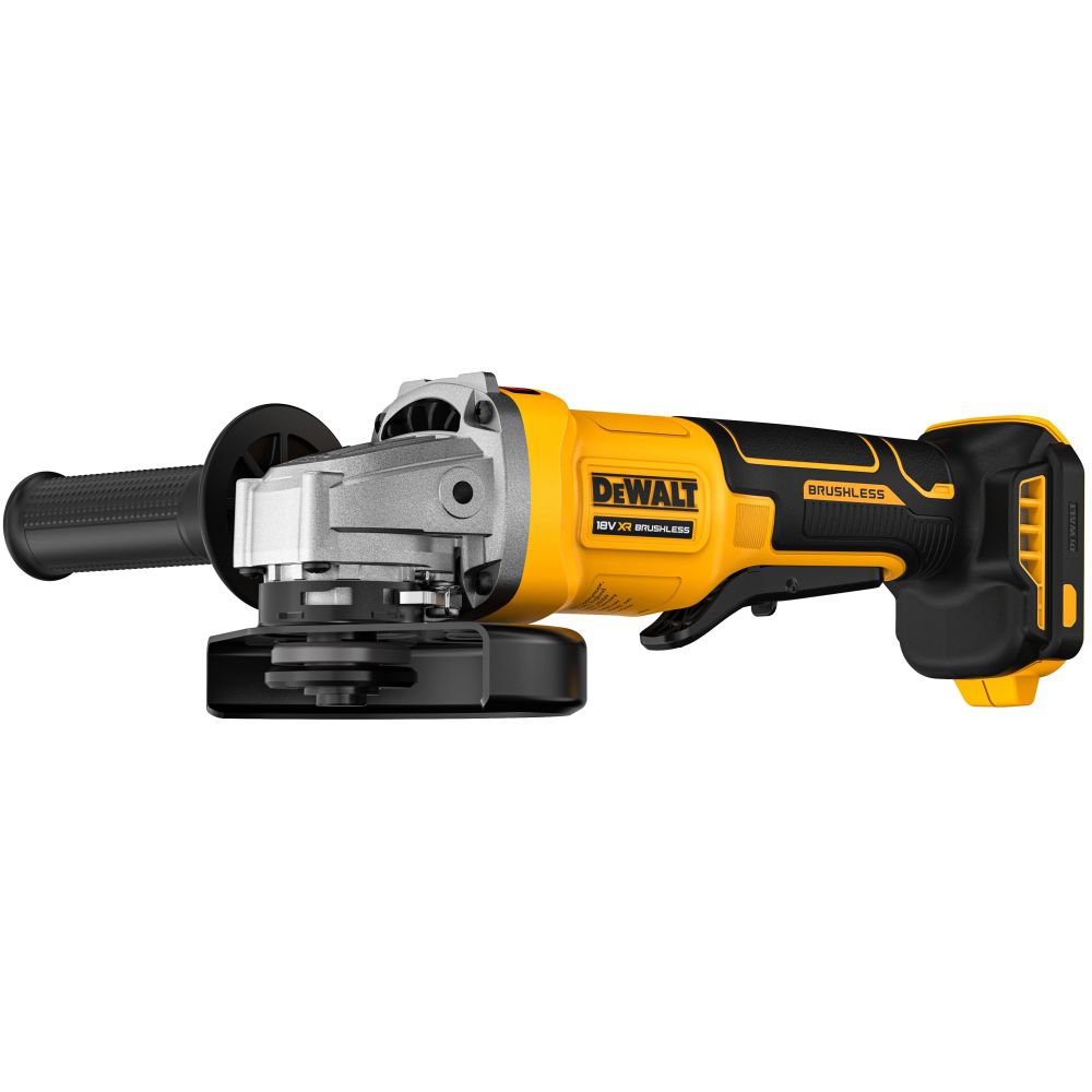 Аккумуляторная угловая шлифмашина DEWALT DCG408P1T, 18 В, 125 мм, 9000 об/мин, с АКБ 5 Ач и ЗУ, в кейсе TSTAK (DCG408P1NT-XJ)