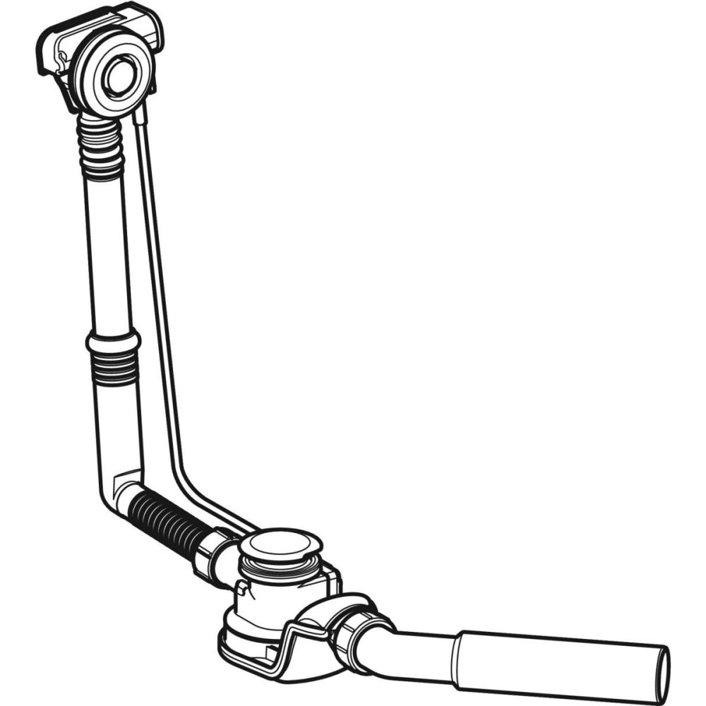 Слив-перелив для ванны Geberit с pushcontrol, d52, длина 26 см 150.758.21.1