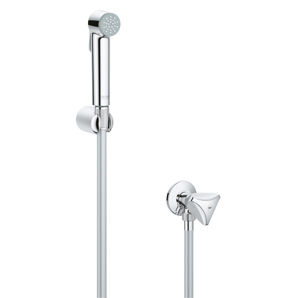 Душевой набор с угловым вентилем, 1 вид струи, GROHE Tempesta Trigger Spray, хром, (26357000)