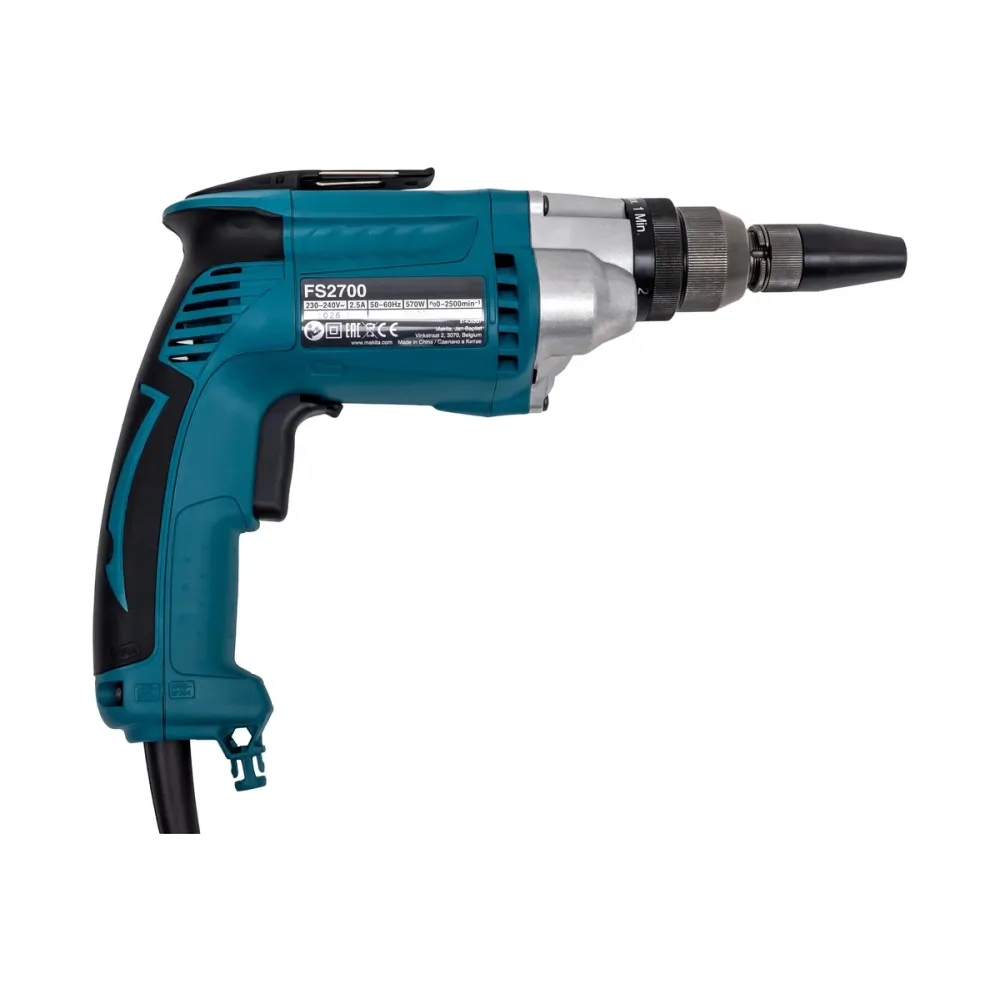 Шуруповерт Makita FS2700, 570 Вт, 15 Нм, 2500 об/мин