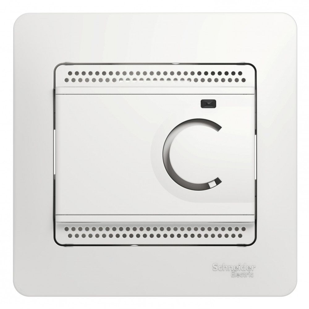 Термостат электронный теплого пола с датчиком Systeme Electric (Schneider Electric) Glossa белый GSL000135