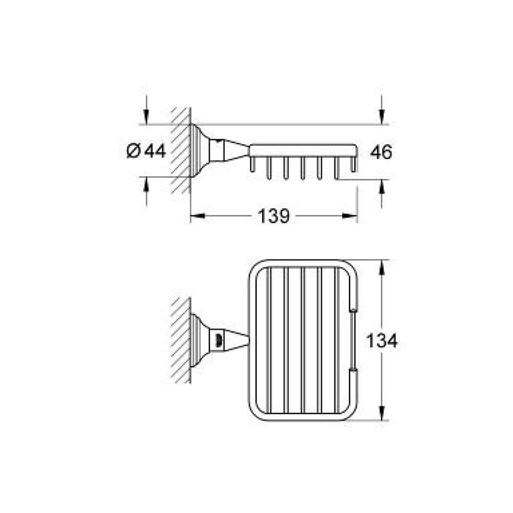 Полочка-решетка GROHE Essentials Authentic, S-Size, хром (40659001)