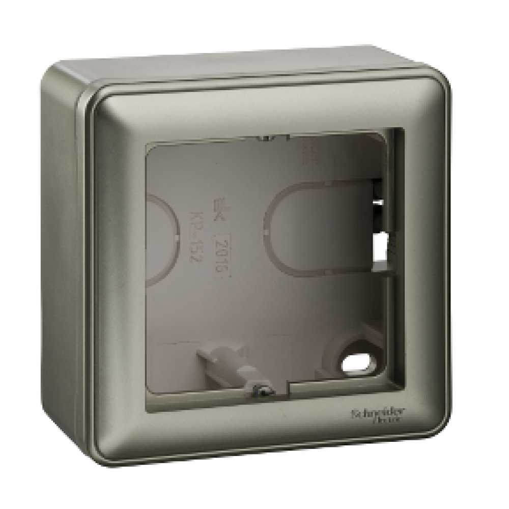 Коробка для наружного монтажа Systeme Electric (Schneider Electric) W59, 1-местная с рамкой, шампань KP-152-48