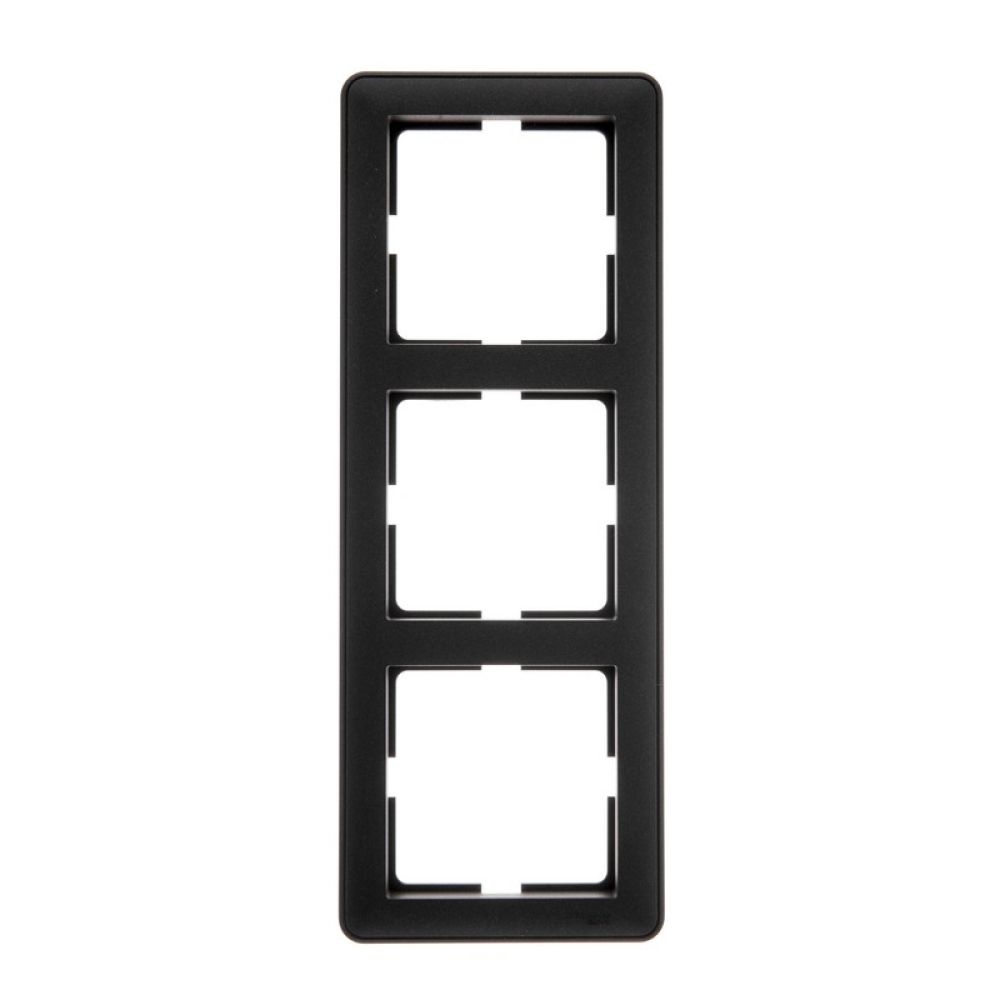 Рамка 3-постовая вертикальная Systeme Electric (Schneider Electric) W59, черный бархат KD-3-68