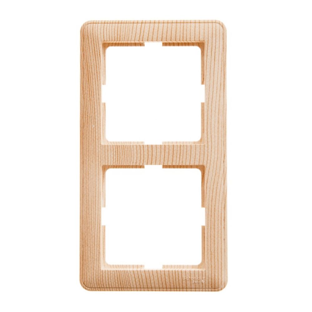 Рамка 2-постовая вертикальная Systeme Electric (Schneider Electric) W59, сосна KD-2-78