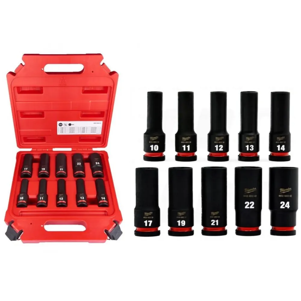 Набор ударных головок Milwaukee Shockwave IMPACT DUTY SETS II 1/2", 10 штук, 4932480457