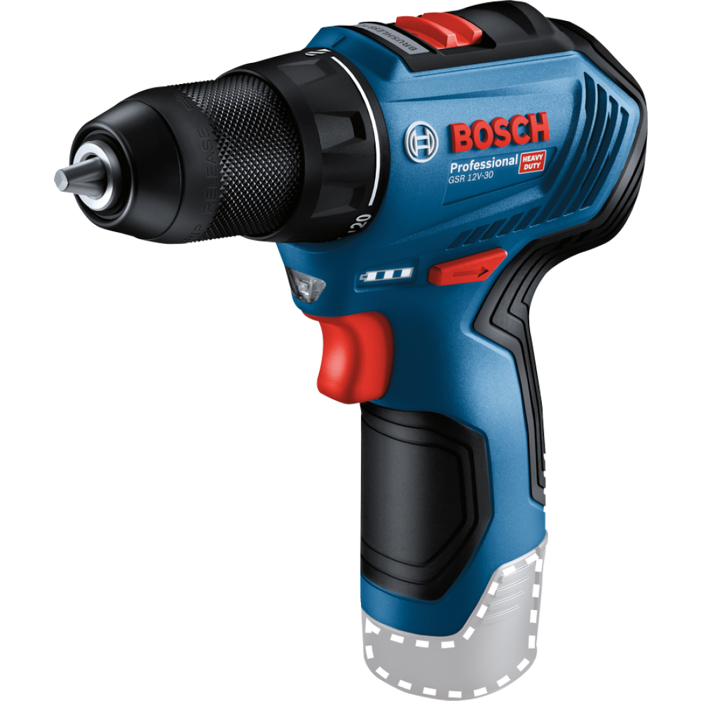 Аккумуляторная дрель-шуруповерт Bosch  GSR 12V-30 06019G9020, без АКБ и ЗУ