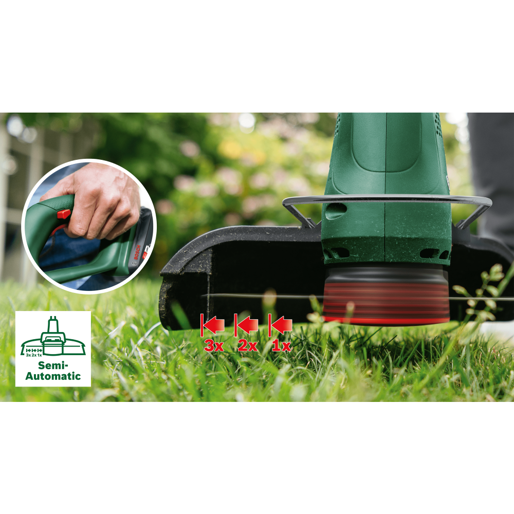 Аккумуляторный триммер Bosch EasyGrassCut 18V-230 06008C1A03, с АКБ 2 Ач и ЗУ