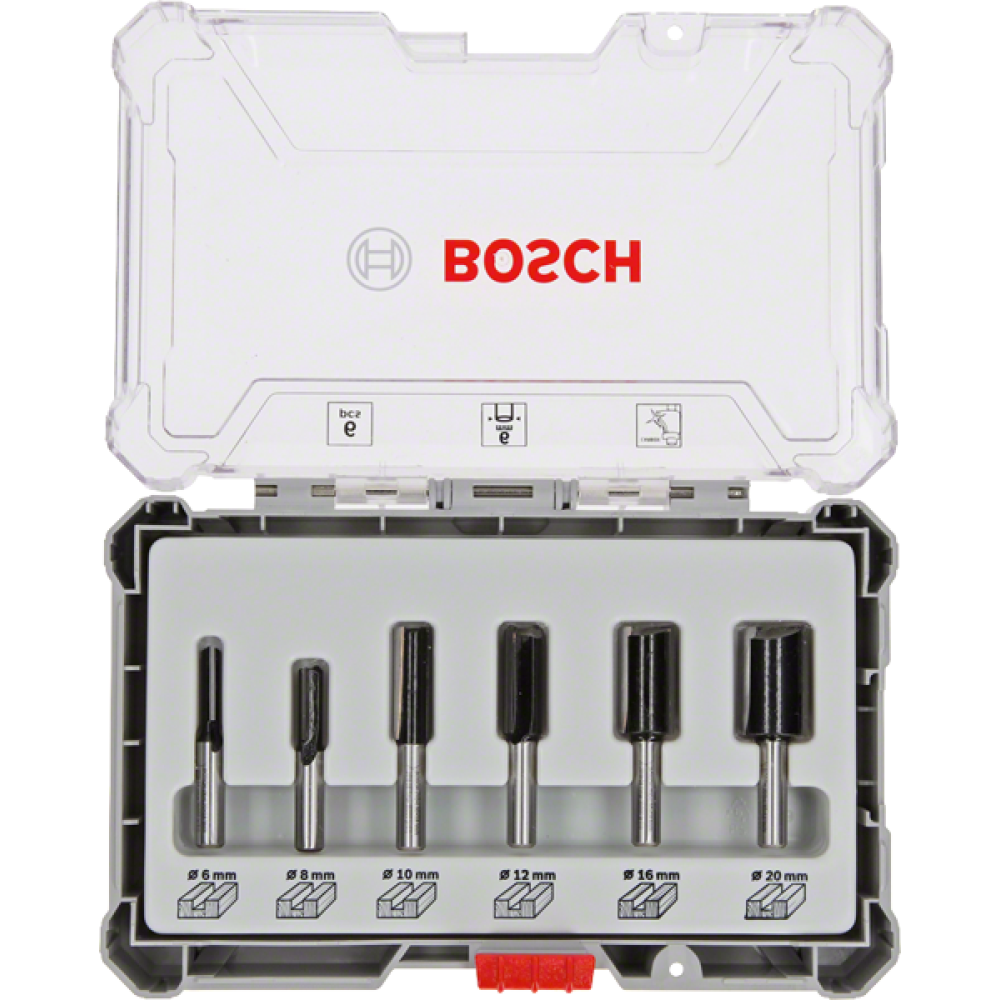 Набор пазовых фрез Bosch 2607017465, хвостовик 6 мм, 6 шт