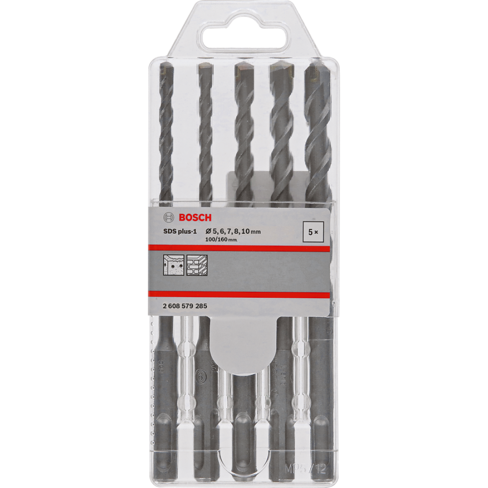 Набор буров для бетона Bosch SDS plus-1 2608579285, 5 шт.