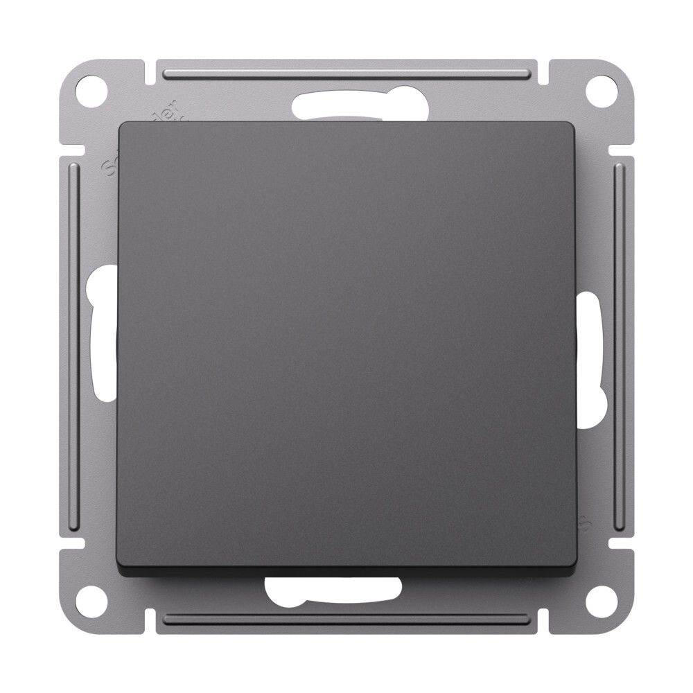 Выключатель 1-клавишный с самовозвратом Systeme Electric (Schneider Electric) AtlasDesign, базальт, ATN001415
