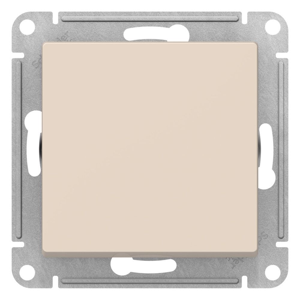 Выключатель 1-клавишный 2-полюсный Systeme Electric (Schneider Electric) Atlas Design 10А, бежевый ATN000221