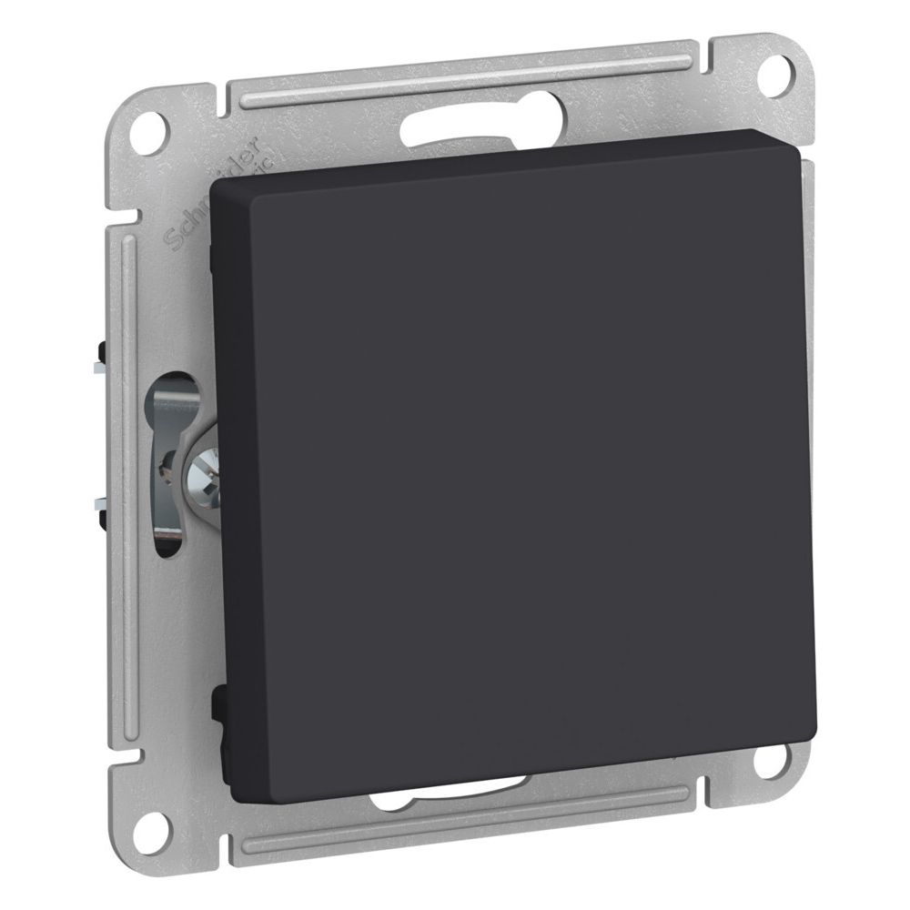 Выключатель 1-клавишный 2-полюсный Systeme Electric (Schneider Electric) Atlas Design 10А, карбон ATN001021