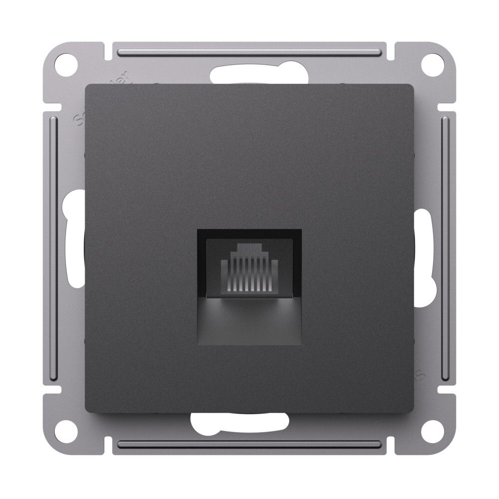 Розетка компьютерная скрытой установки Systeme Electric (Schneider Electric) Atlas Design, базальт ATN001486